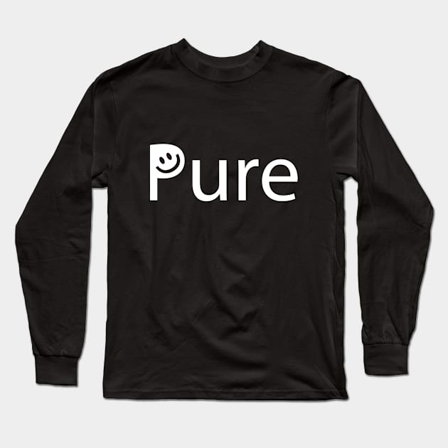 Pure artistic text design Long Sleeve T-Shirt by BL4CK&WH1TE 